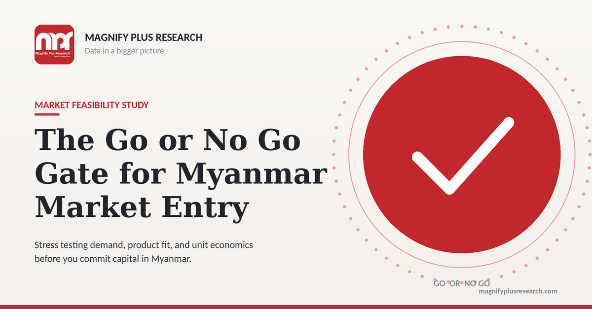 Market Feasibility Study in Myanmar: The Go or No Go Validation