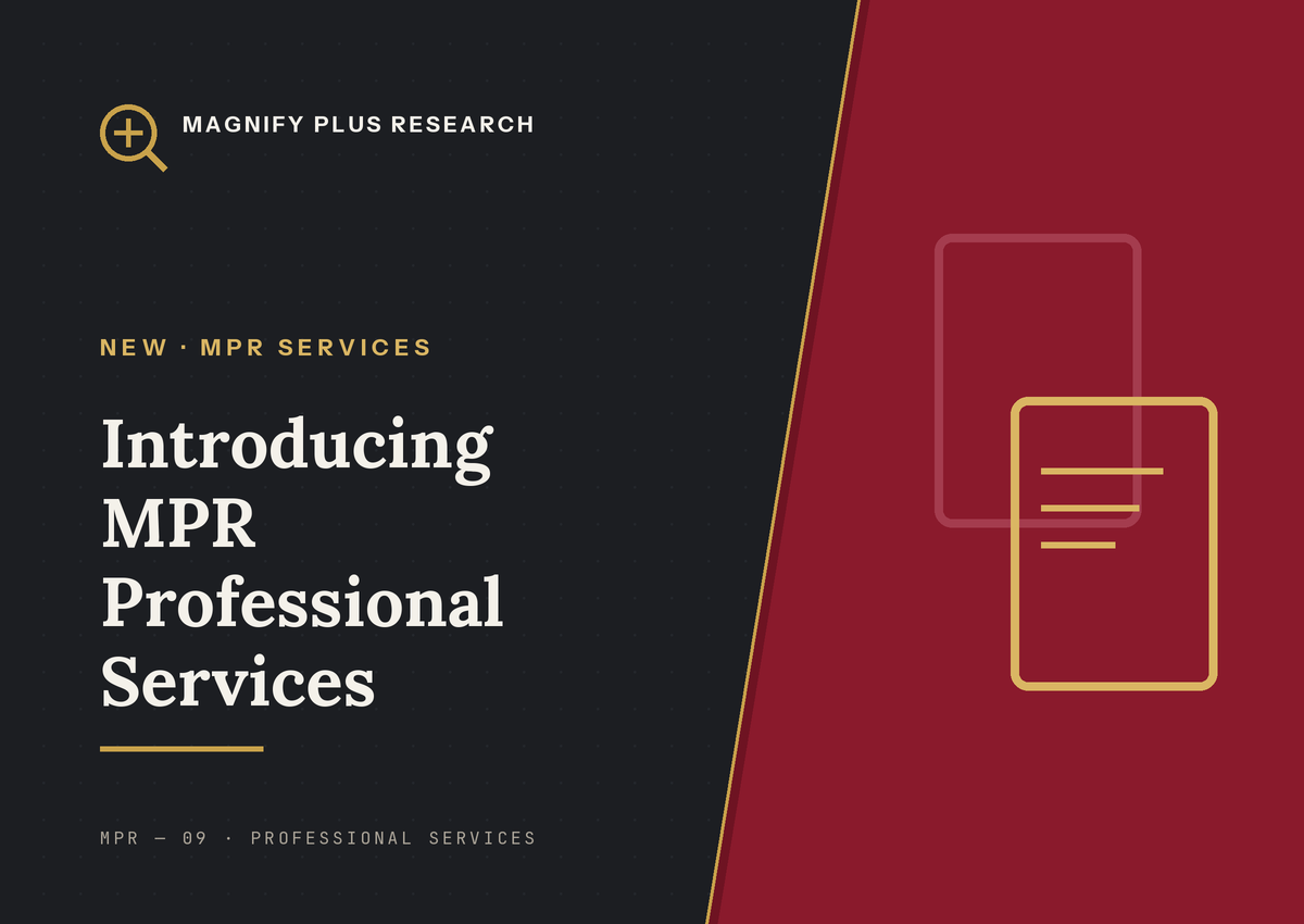 Unlocking the Full Potential of Your Insights: Introducing MPR Professional Services